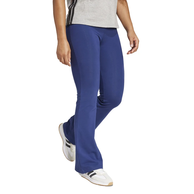 Leggings Donna Adidas Essentials Small Logo Flared Blu L