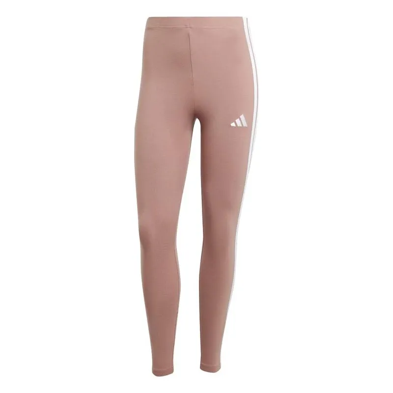 Legging Adidas Poliester Feminino Marrom Warm Clay Branco WARM CLAY/WHITE - P