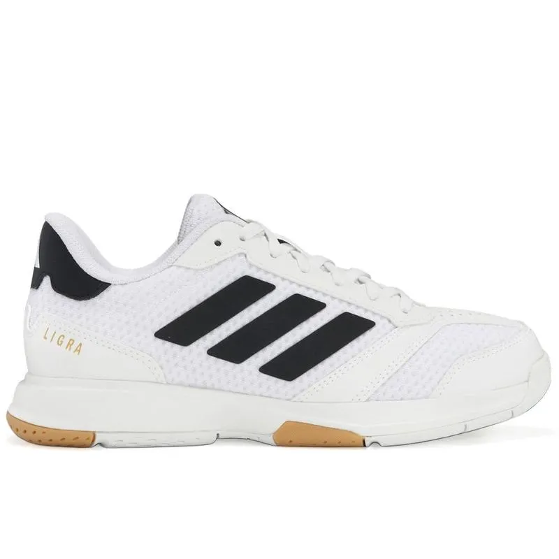 Tênis Adidas Ligra 8 Indoor Branco e Preto
