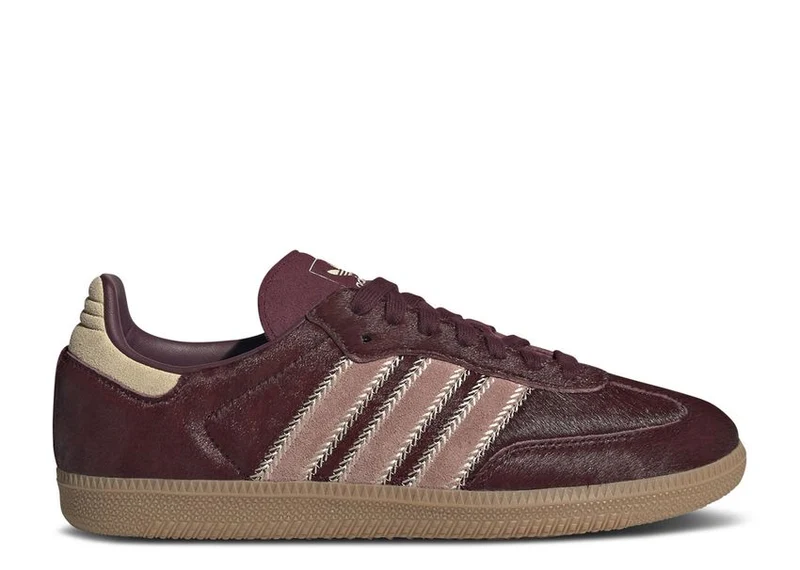 Adidas Samba OG Maroon Sand Strata Pony 41 1/3 EU