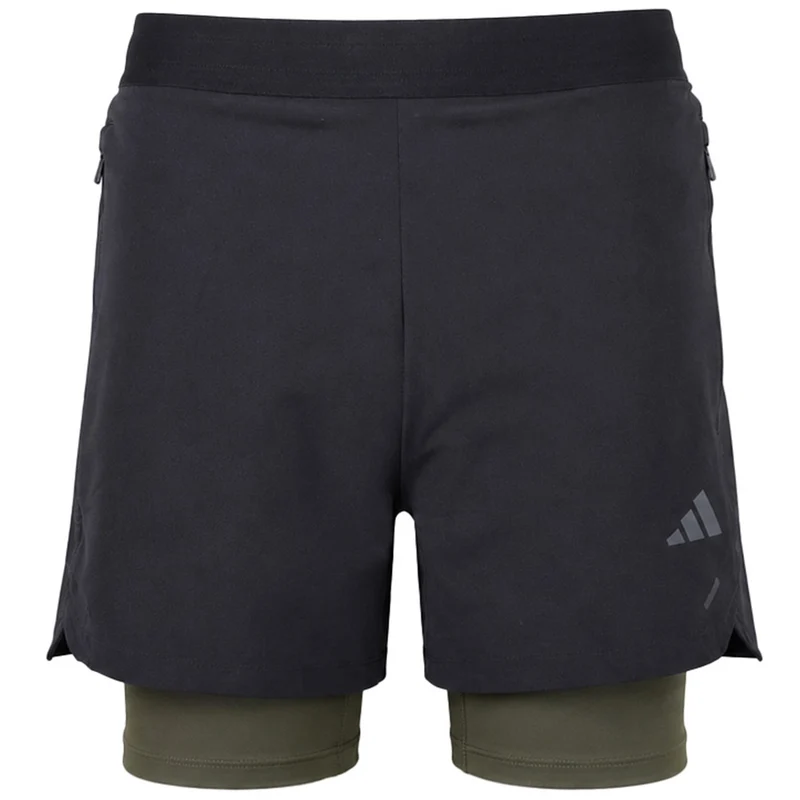 Adidas 2in1 Power Workout Mens Black Shorts XS - 5"
