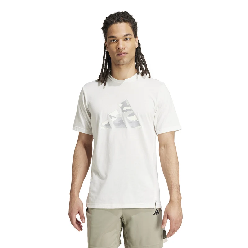 T-Shirt Uomo adidas Train Essentials Camo Graphic Logo Bianco XL
