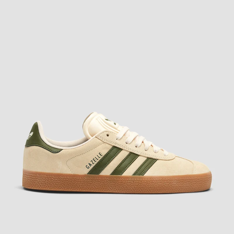 adidas Gazelle ADV Shoes - Ecru Tint/Focus Olive/Gum4 7uk / Ecru Tint/Focus Olive/Gum4