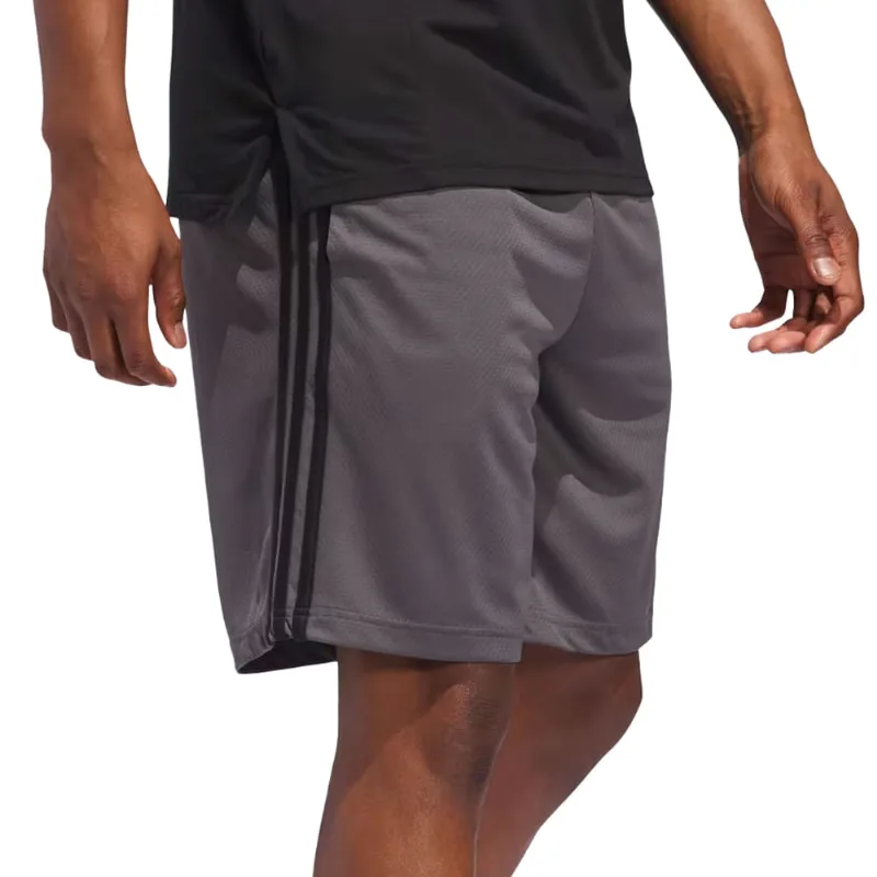 Short Masculino Adidas 3 Listras AEROREADY Cinza/Preto - 2GG