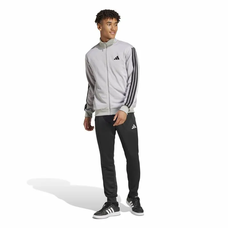 Conjunto Agasalho Adidas Masculino Cinza Casual P