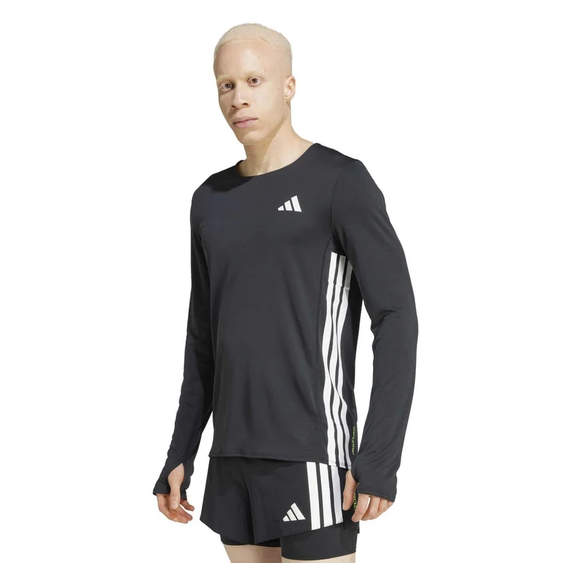 Adizero hardlooplongsleeve L / Zwart