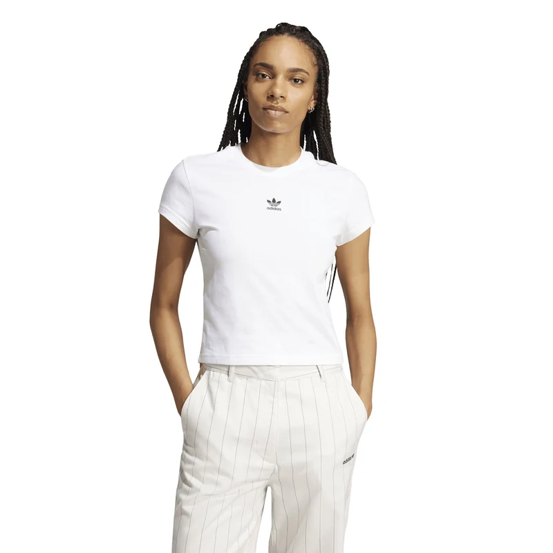 T-Shirt Donna Adidas Essentials Slim Bianco XS