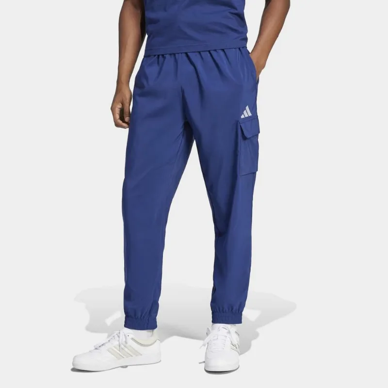 Calça Adidas Cargo Masculina - Masculino - Azul+Branco