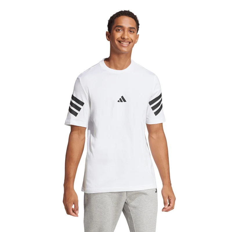 T-Shirt Uomo Adidas Future Icons 3 Stripes Bianco M