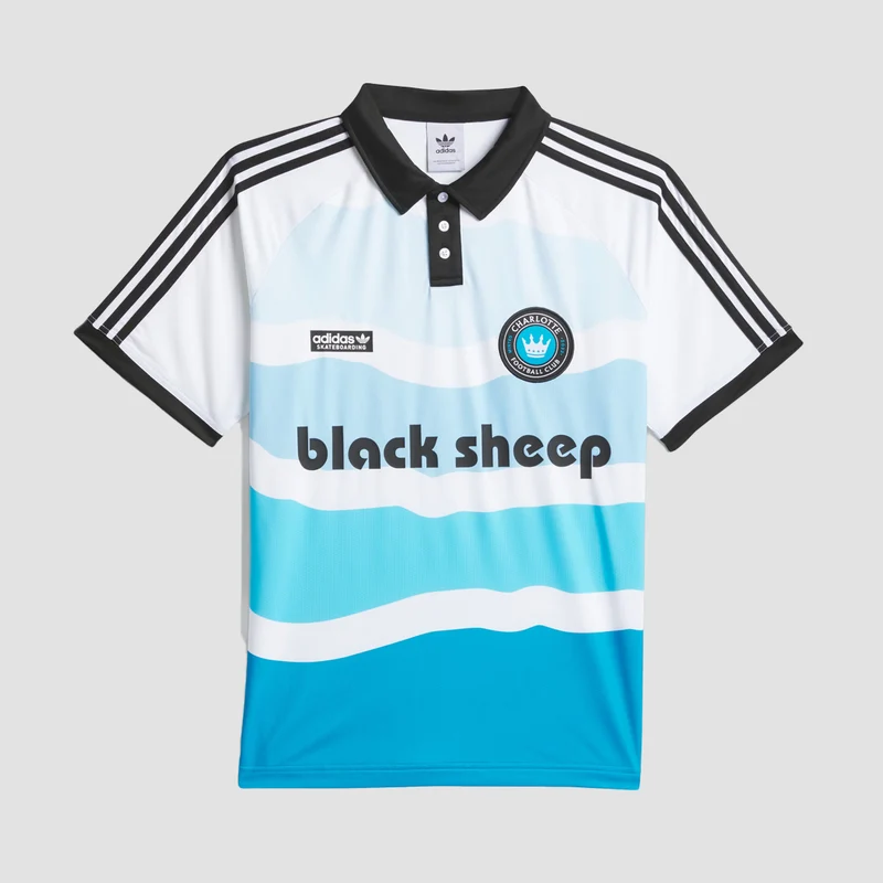 adidas CLTFC x Black Sheep Always Jersey T-Shirt White/Sharp Blue/Black Large / White/Sharp Blue/Black