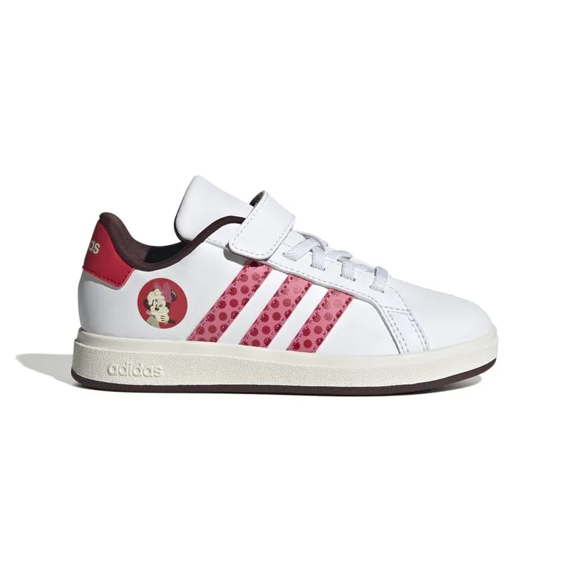 Tênis Casual Adidas Grand Court Minnie Infantil Branco 28