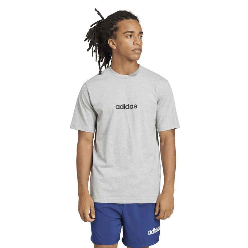 T-Shirt Uomo Adidas Essentials Linear Single Grigio XL
