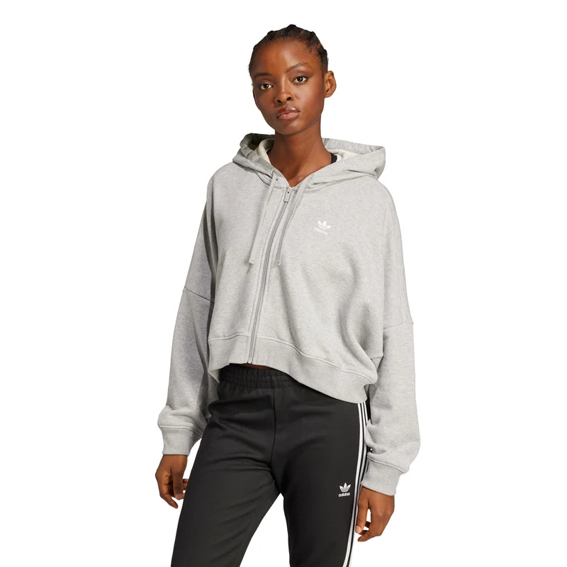 Felpa Donna Adidas Essentials Short Grigio M