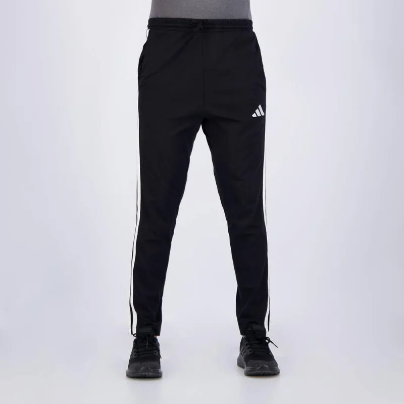 Calça Adidas Single Jersey 3 Listras Masculina - Masculino - Preto