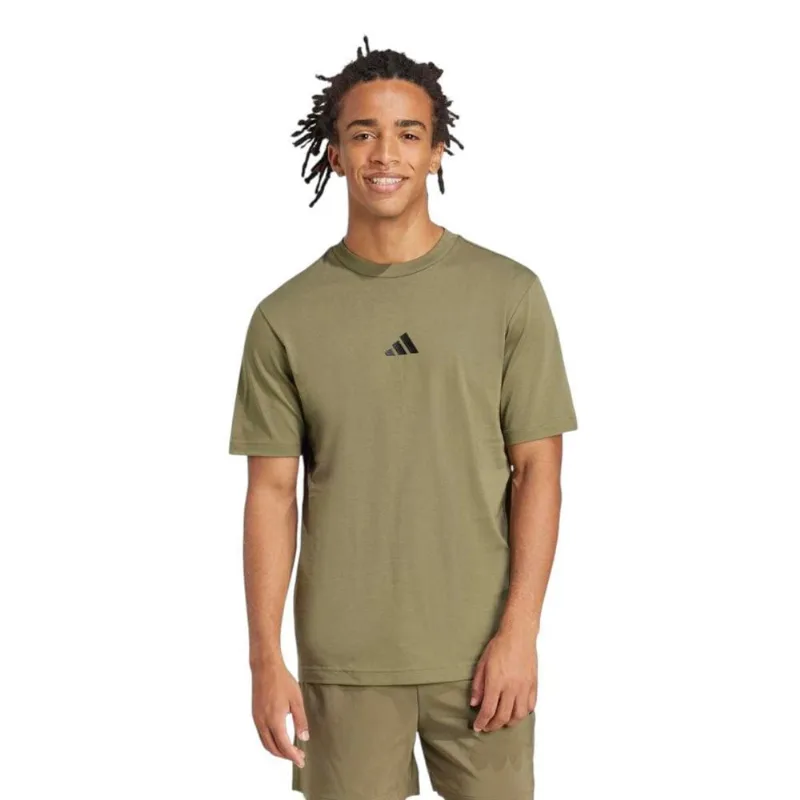 Camiseta Adidas Small Logo Masculina PP / Verde e Preto