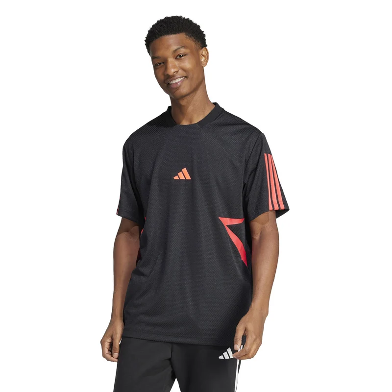 T-Shirt Uomo Adidas House of Tiro Colourblock Nero XS