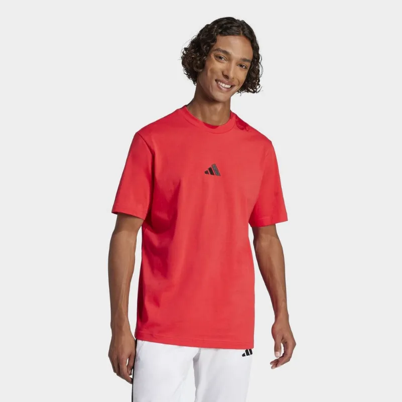 Camiseta Adidas Small Logo Masculina - Masculino - Vermelho