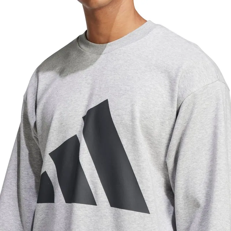 Casaco Adidas Big Logo Masculino Cinza MEDIUM GREY HEATHER/BLACK - P