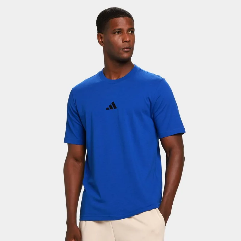 Camiseta Adidas Small Logo Masculina - Masculino - Azul Navy