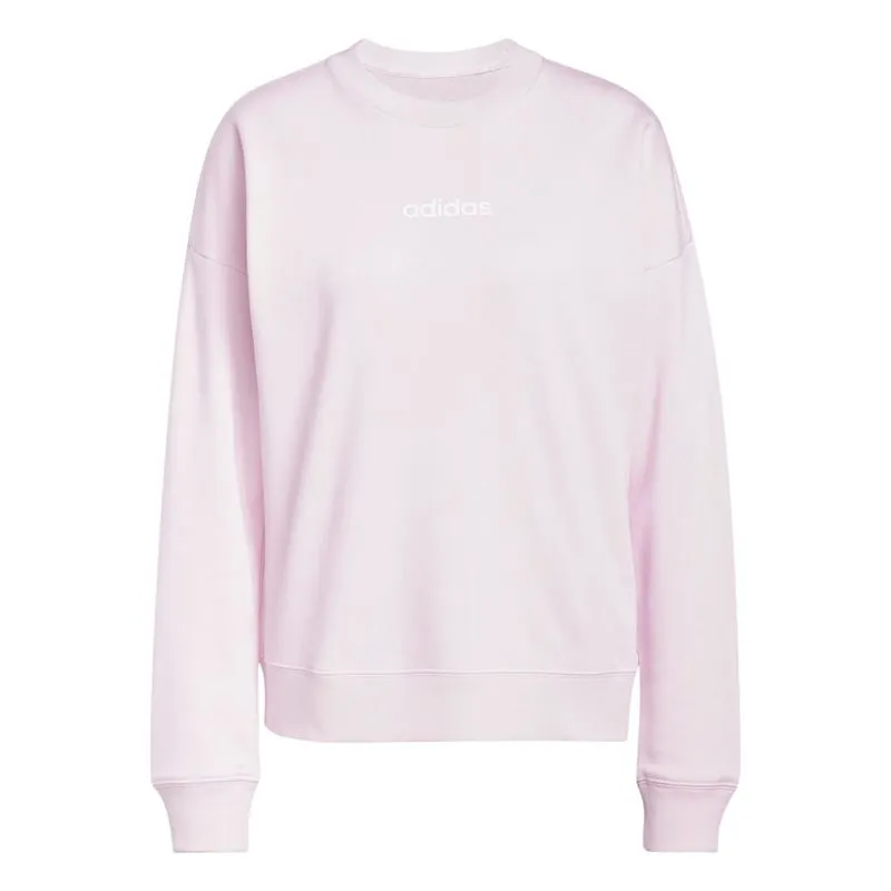Casaco Adidas Linear Logo Feminino Rosa CLEAR PINK/WHITE - P