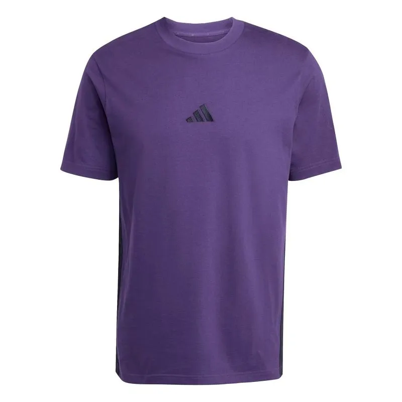 Camiseta Masculina 3 Stripes Adidas Roxo GG