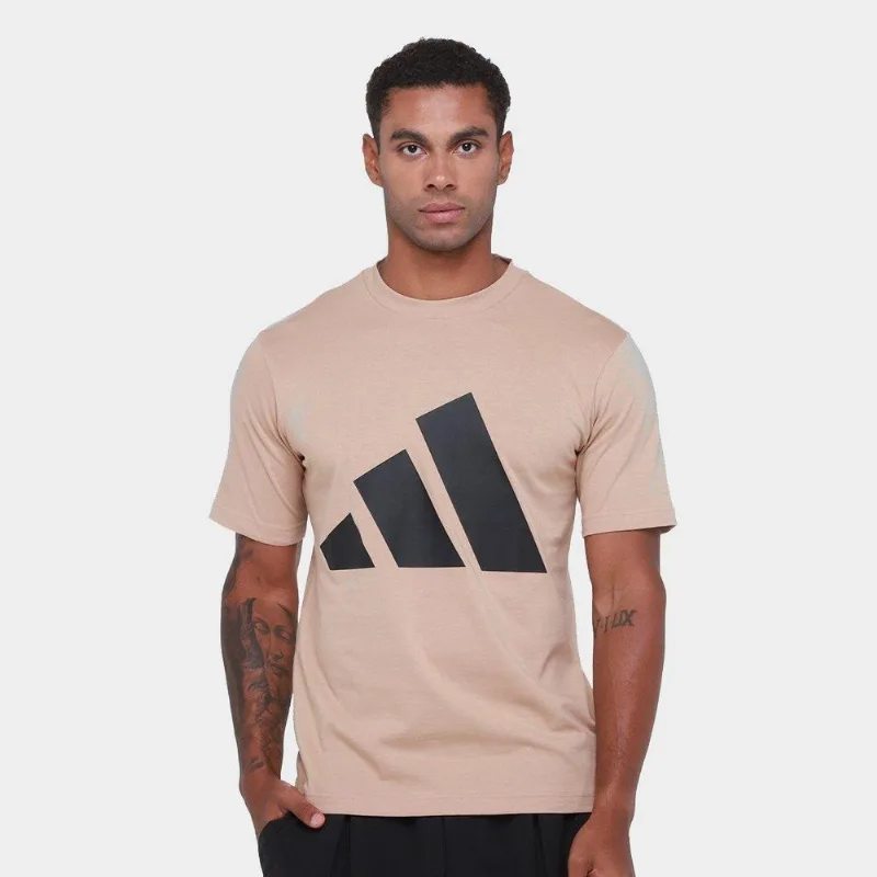 Camiseta Adidas Big Logo Masculina - Masculino - Marrom