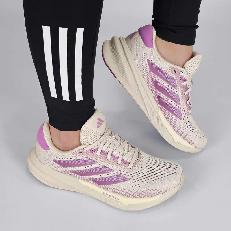 Tênis Adidas Feminino Supernova Stride 2 Corrida Bege