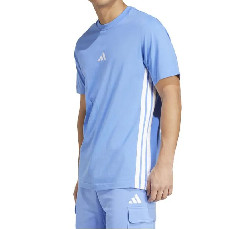 Camiseta Masculina 3 Stripes Adidas Azul P