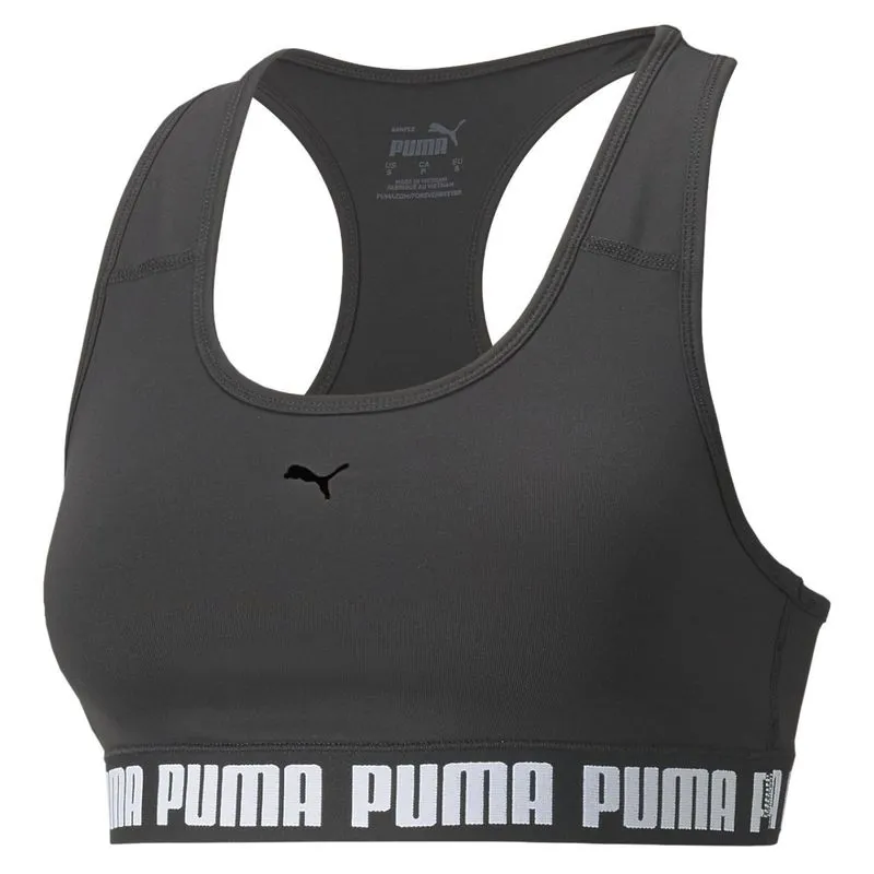 Top Puma Mid Impact Strong Bra Feminino 522535-15 PP / Preto-Branco