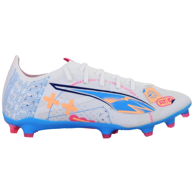 Puma Ultra 5 Match Vol. Up FG/AG Mens White Football Boots 8.5