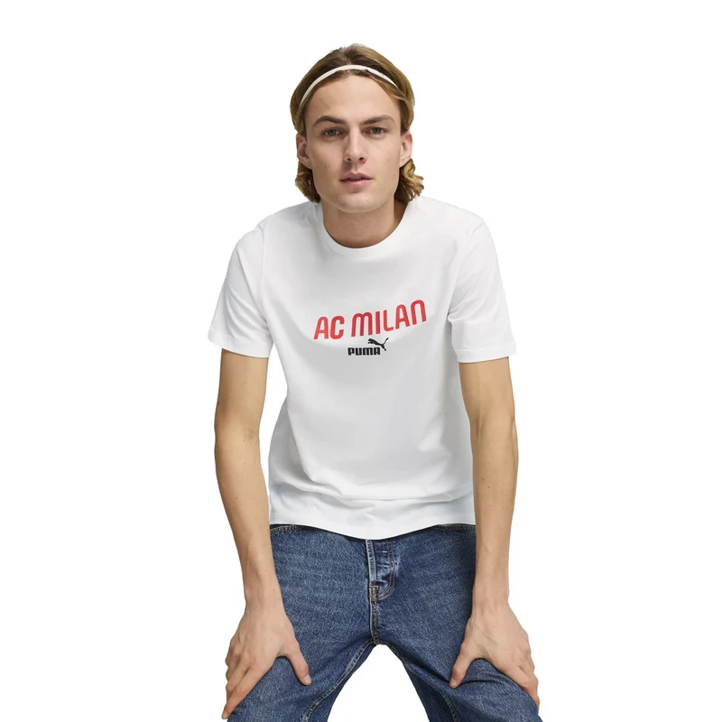 T-Shirt Uomo Puma Ftbl Culture AC Milan Bianco M