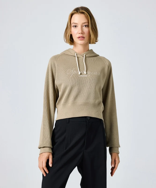 Puma Classics Relaxed Hoodie Kahverengi / L