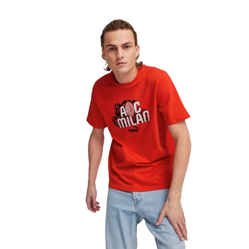 T-Shirt Uomo Puma Ftbl Culture AC Milan Rosso L