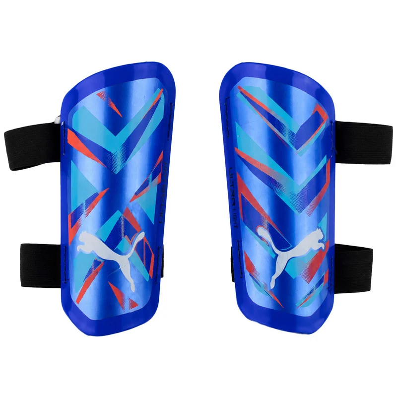 Puma Ultra Light Strap Mens Blue Shin Guards L