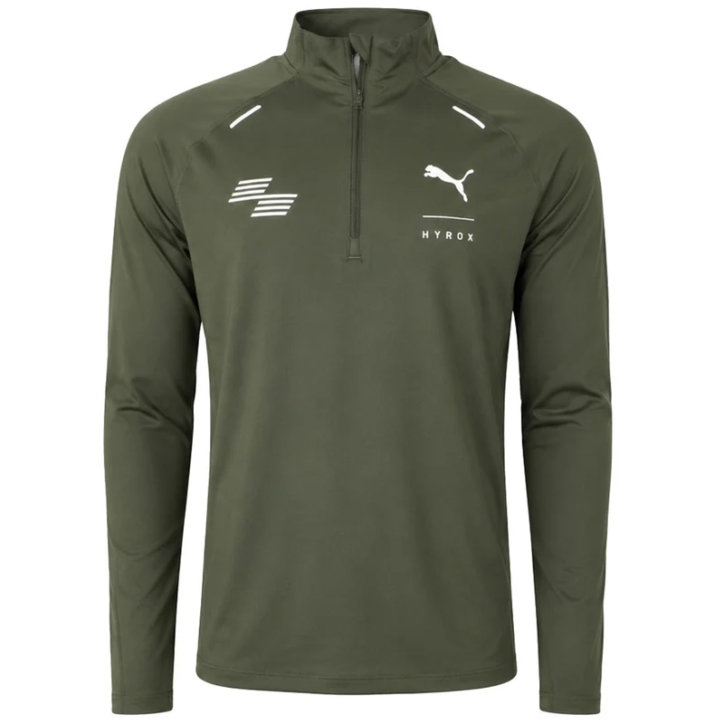 Puma x HYROX Run Cloud Mens Dark Green Top L