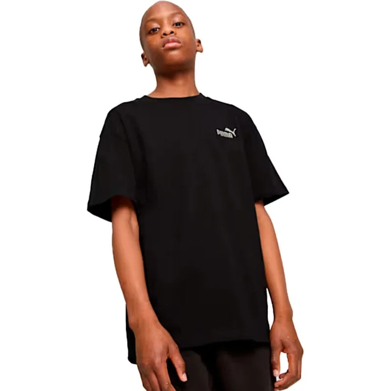 Camiseta Puma Essentials Small Logo Infantil Masculina GG / Preto