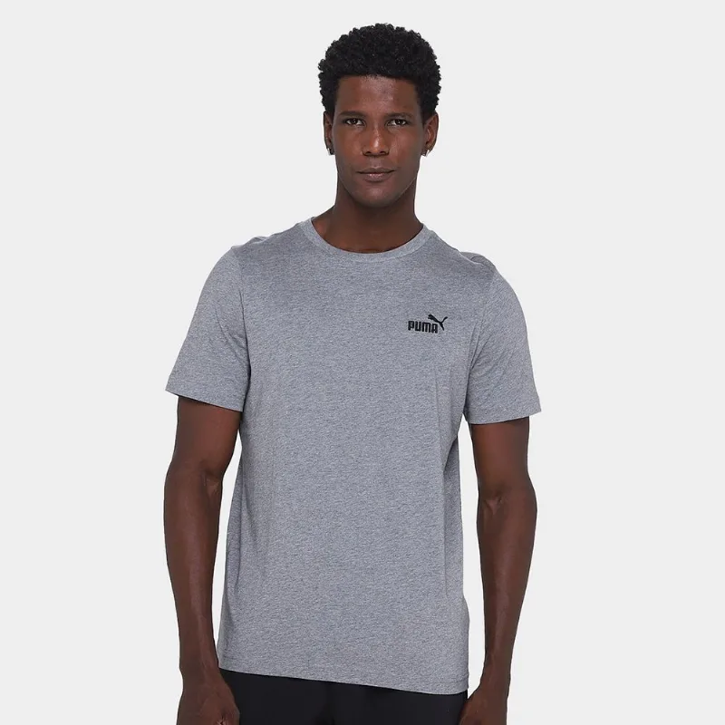 Camiseta Puma Small n. 1 Logo Masculina - Masculino - Cinza