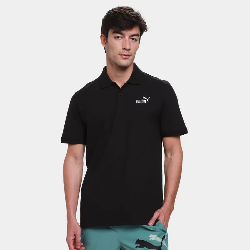Camisa Polo Puma Ess No. 1 Pique Masculina - Masculino - Preto