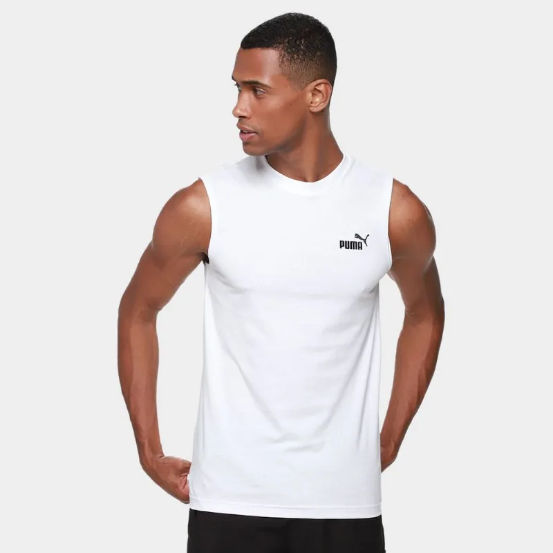 Camiseta Puma Ess No. 1 Sleeveless Masculina - Masculino - Branco