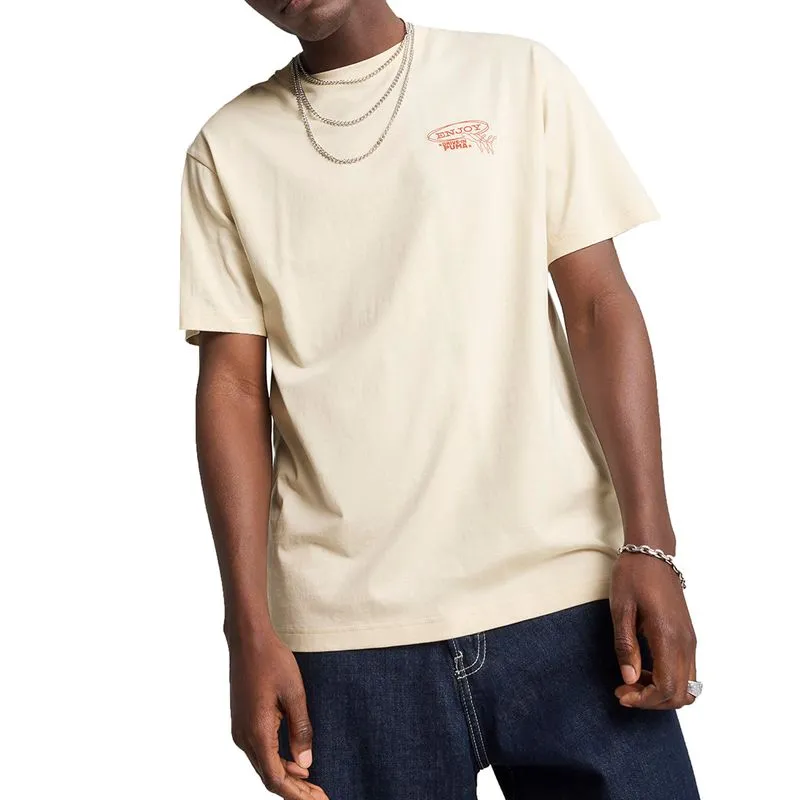 Camiseta Puma Graphics Drive-In Masculino Branco Off 3G