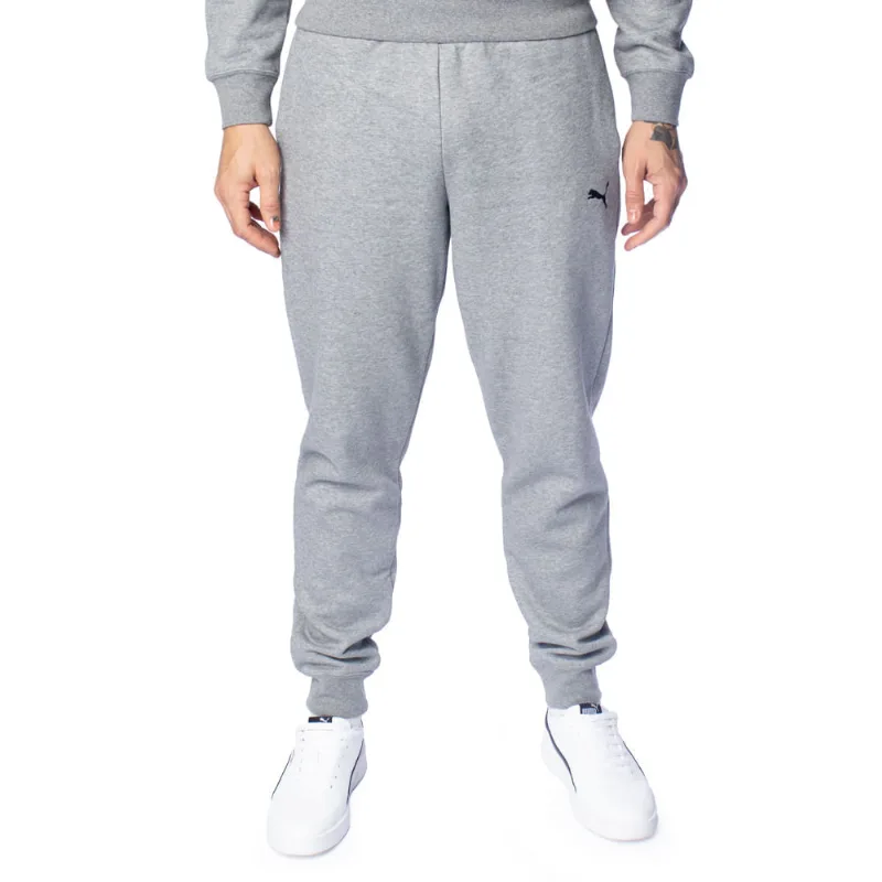 Calça Masculina Puma Jogger Leve Logo Bordado Cinza Claro - M