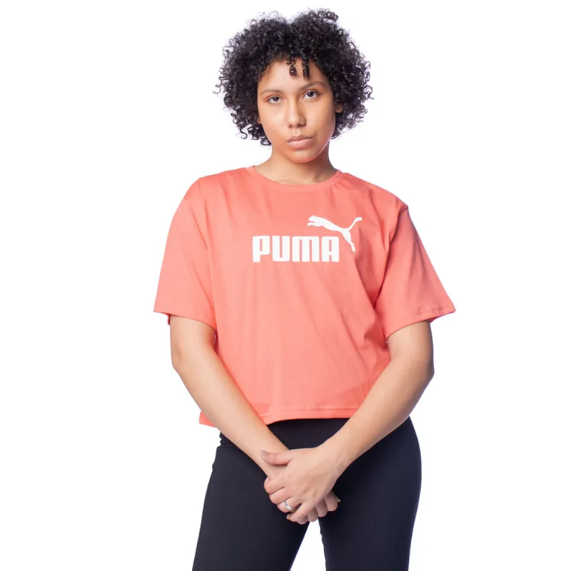 Camiseta Feminina Puma Cropped Salmão - P
