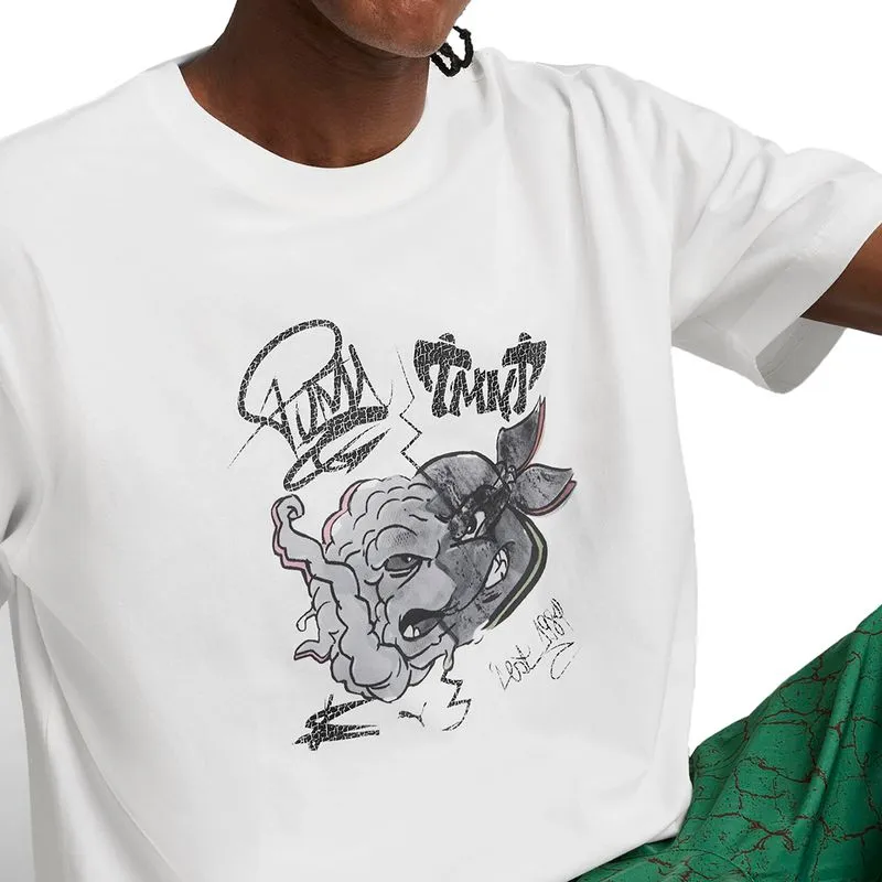 Camiseta Masculina Casual Puma TMNT Relaxed Branco GG