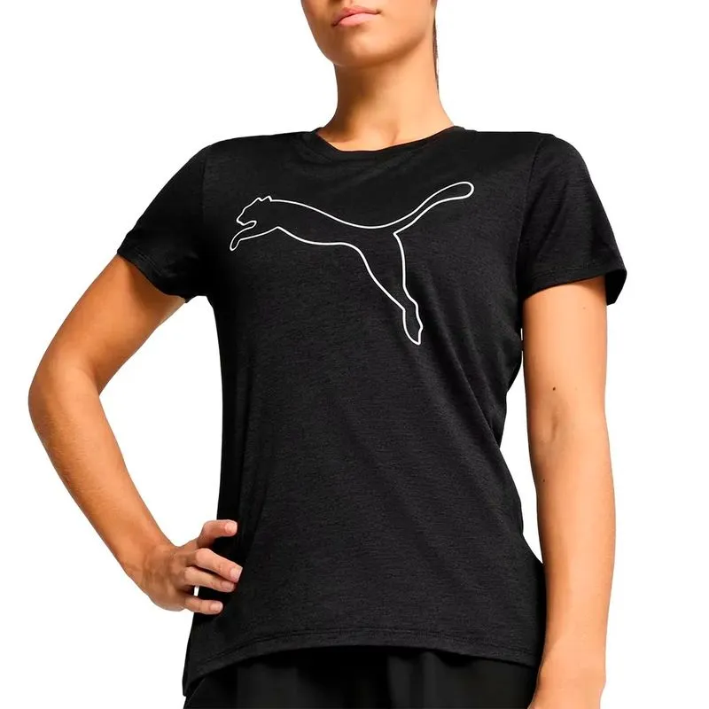 Remera Puma Essential Heather Negra Talle: XS - Color: NEGRO