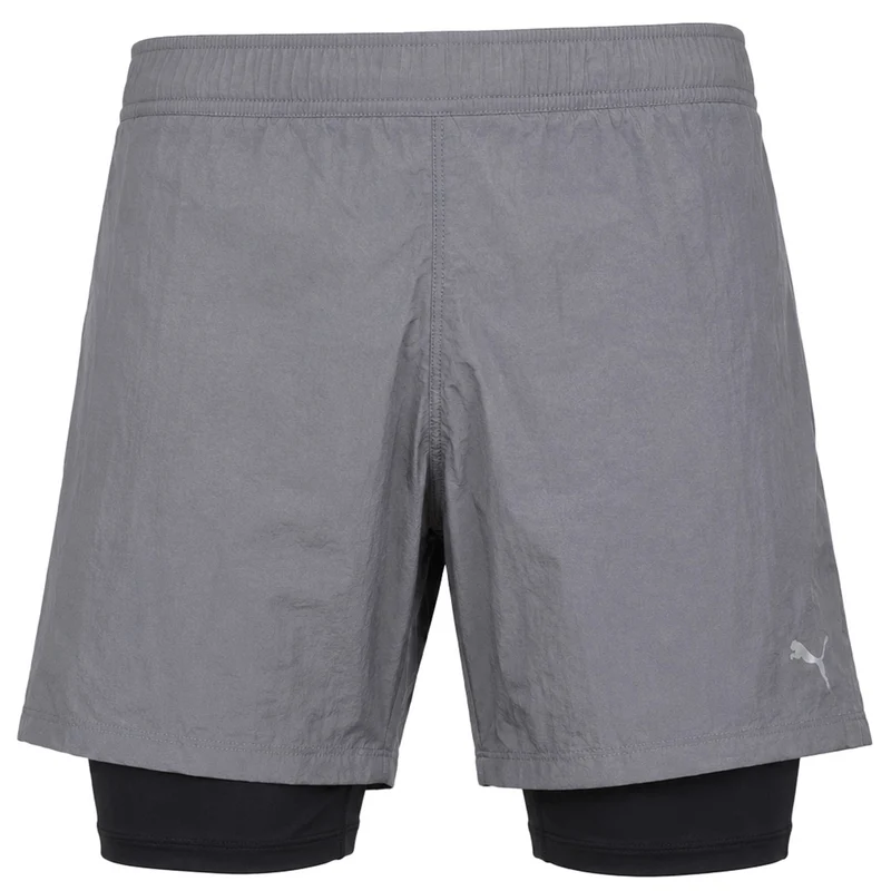 Puma 2in1 Seasons Mens Grey Shorts S