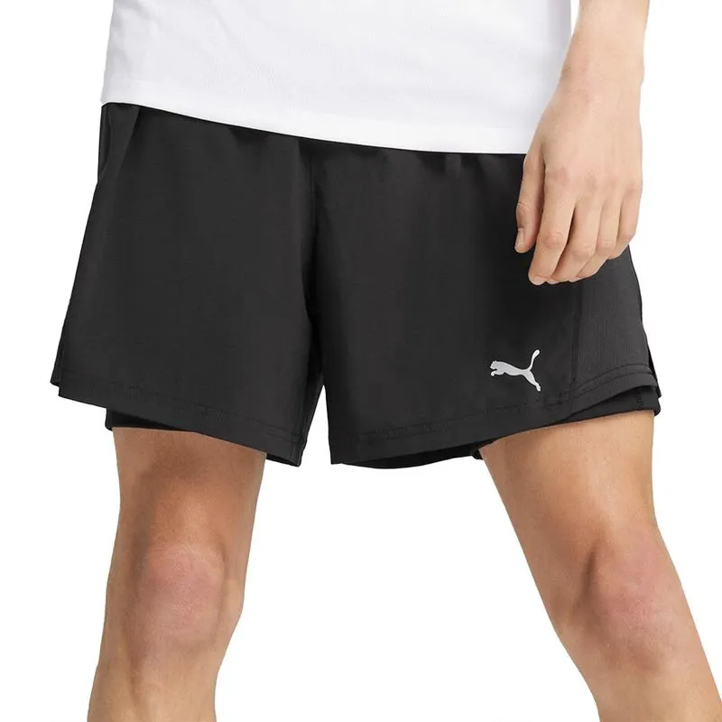 Short Puma Run Velocity 2 en 1 Talle: L - Color: Negro