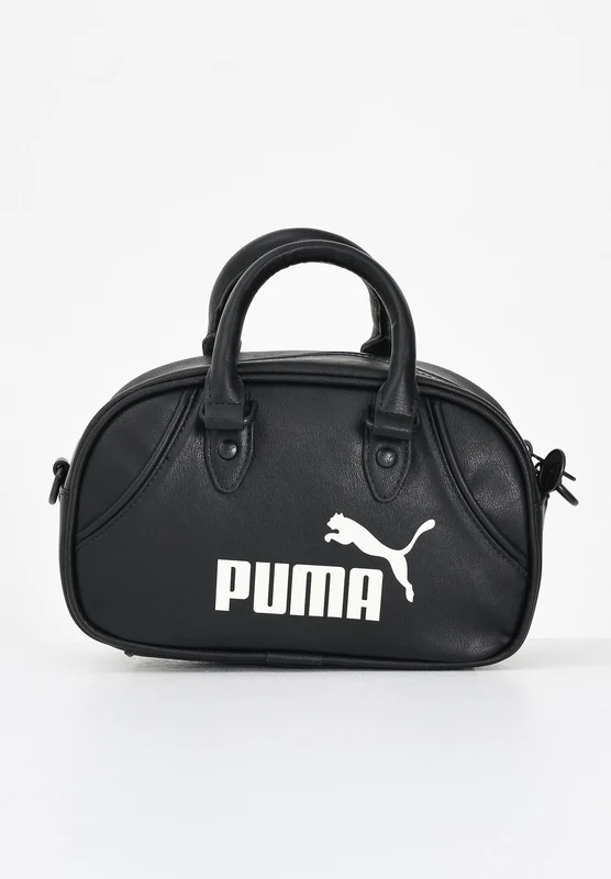 PUMA Borsa a mano in ecopelle ARCHIVE nera da donna UNI