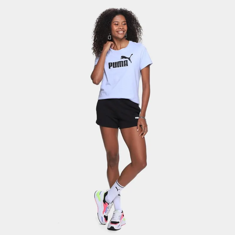 Shorts Puma Logo 4" Feminino - Feminino - Preto