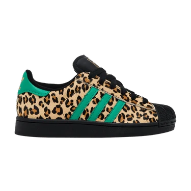 adidas Wmns Superstar 'Black Court Green Leopard' JP8165 5.5