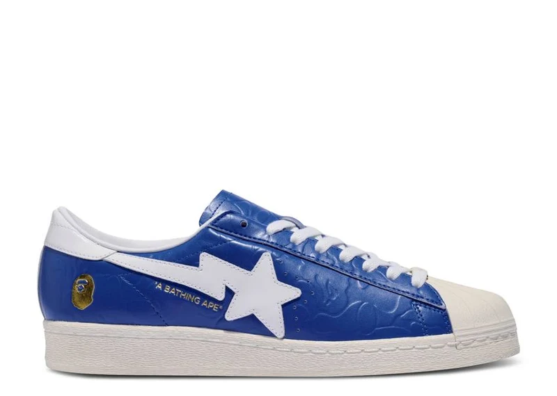 Adidas Superstar Vintage Bape Blue White 46 EU